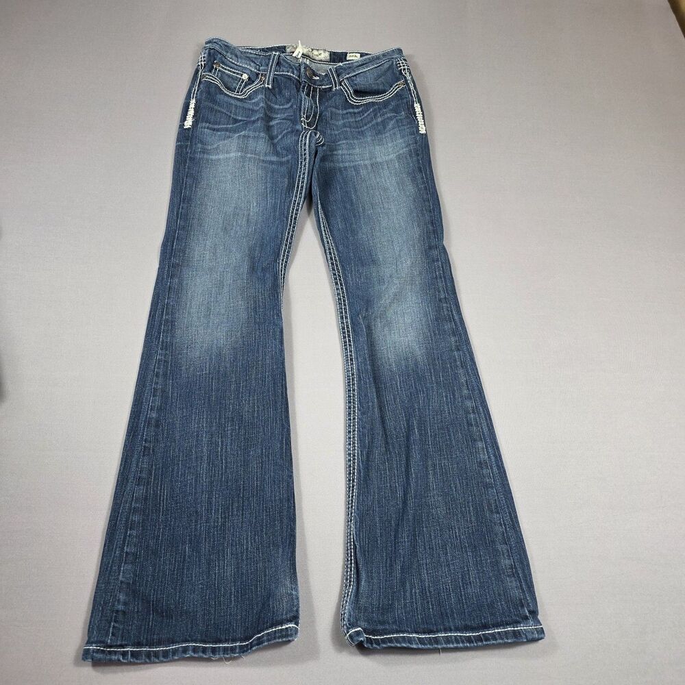 BKE Jeans Women's Size 28Rx31.5 Blue Starlite Low Rise Flare Bootcut Y2K